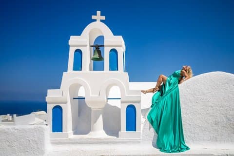 Private Santorini Instagram und TikTok Viral Fotoshooting