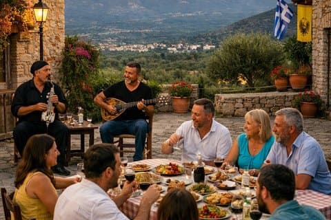 Rethimno Kreta Nacht met Muziek en Eten
