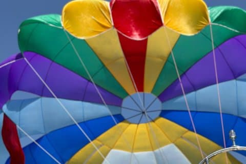 Parasailing in Torre Vado Panoramic flight over the Crystalline Sea