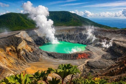 Poas Volcano and La Paz Waterfall with Starbucks Farm from Jaco