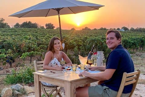 Algarve Vineyard Sunset Cena para dos personas con cataplana y vino