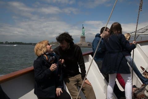 NYC Statue of Liberty Tall Ship Seil ombord på Clipper City