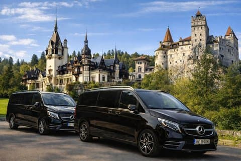 3-Castello: Peles, Crusca, Rasnov, Monastero di Sinaia da Brasov w pickup
