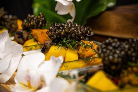 Experiencia de cata de caviar Vellor con champán