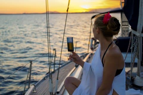 Cena al tramonto per 2 sullo yacht a vela Alcudia