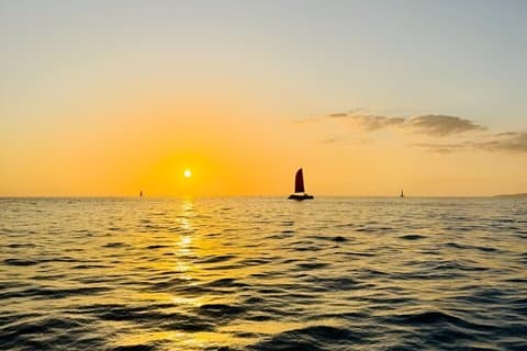 Crucero al atardecer por Waikiki y vistas icónicas con natación