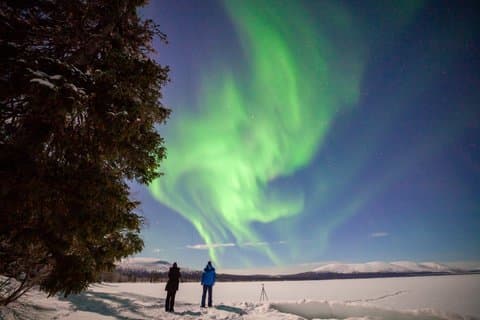 Private Abend-Schneemobil-Safari mit Aurora-Spotting