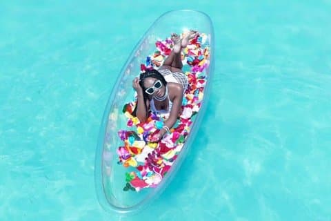 Flower Girl Clear Kayak Fotografera Grand Turk kryssningscenter