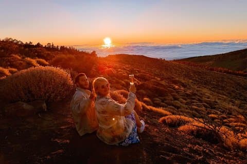 Premium tour naar de Teide, Masca en Garachico met zonsondergang en cava.