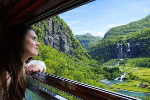 Självguidad 22 - timme tur och retur från Oslo till Sognefjord med Flåm järnväg