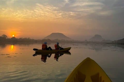 Sigiriya Kayak Experience Peaceful Sunrise Lake Adventure