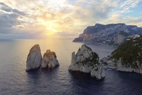 Croisière privée au coucher du soleil à Capri