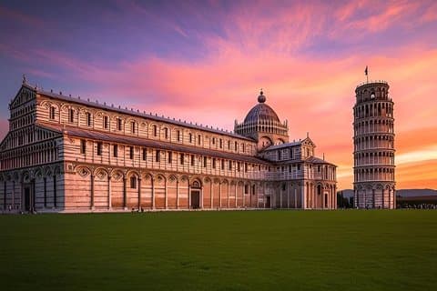 Experiência de pôr do sol da torre inclinada de Pisa com ingresso oficial