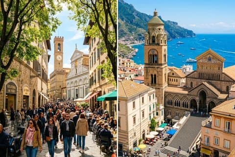 Privat transfer från Florens till Amalfi med Mercedes