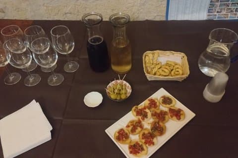 Wine and Food Tasting of Wines and Typical Products