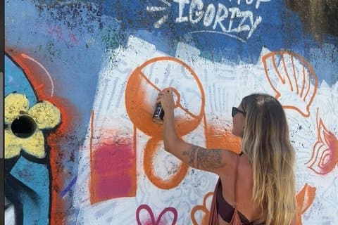 Graphite class at Rio de Janeiro Beach