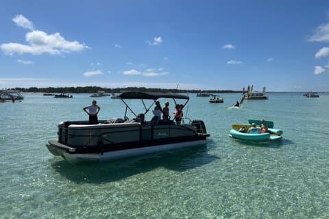 Location de ponton Barletta privée à Crab Island avec capitaine