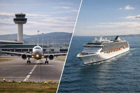 Traslado privado desde el aeropuerto de Atenas al puerto de cruceros del Pireo