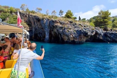 Tropea dinghy tour afternoon Capo Vaticano aperitif snorkeling