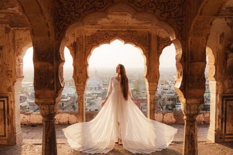 Privat halvdagstur i Jaipur med Monkey Temple & Sunset