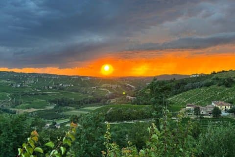 Aperitif between Langhe and Monferrato at sunset
