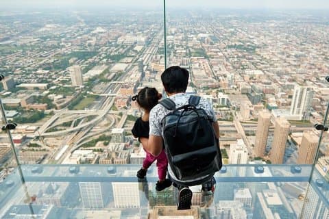 Chicago Willis Tower Skydeck Ticket and Audio Tour with City Walk