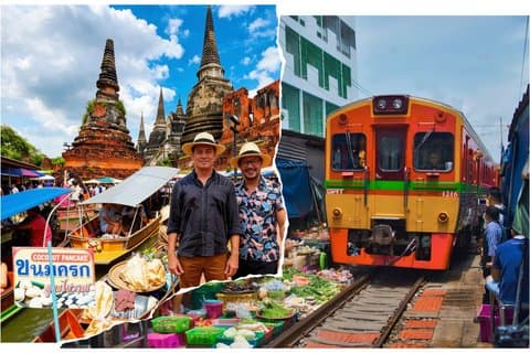 Privat flytande marknad och historisk sightseeingtur i Ayutthaya