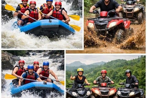 Ubud Adventure : VTT Quad & Rafting fluvial + Pick-up