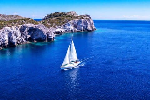 Rhodes Private Luxury Cruise MediterAsian Lunch Champagne coctail