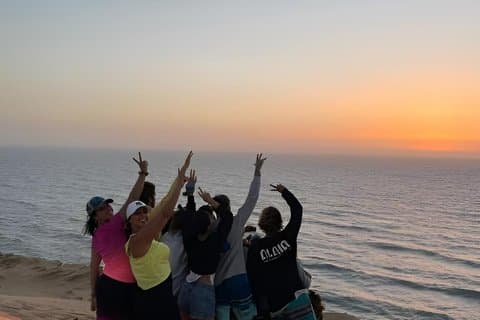 Timlaline Camel Ride with Coastal Dunes and Sunset Views