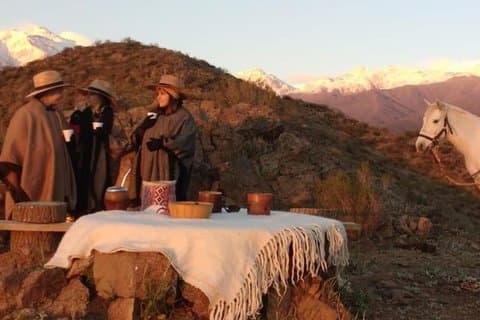 Vingård og ridning ved foden af Andesbjergene i Uco-dalen, Mendoza