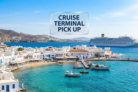 Kleine Gruppe Mykonos Spaziergang mit Kreuzfahrtterminal Abholung