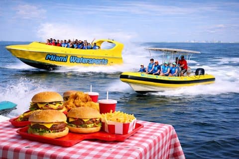 Miami Speed Boat con pranzo in un ristorante nelle vicinanze