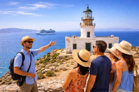 Mykonos Shore Utflykt Halvdagshöjdpunkter för kryssningsgäster
