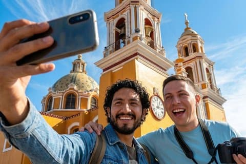 Desde puebla: Tour privado a Cholula todo incluido + degustacion