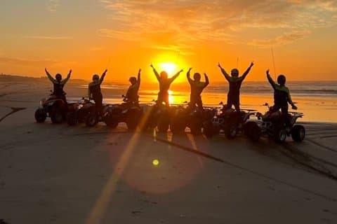 Casablanca ATV Quad Biking Giro in spiaggia al tramonto