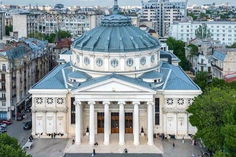 Den rumænske Athenaeum kulturelle vartegn i Bukarest