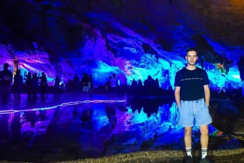 Priv Guilin Roseau Flûte Grotte Éléphant Tronc Vues sur la colline et la ville