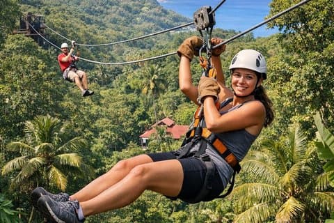 Visit Soufriere for Ziplining and Hiking with Mud Baths and lunch