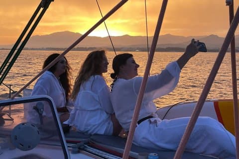 Sunset Sailing along the Marbella coast from Puerto Banus