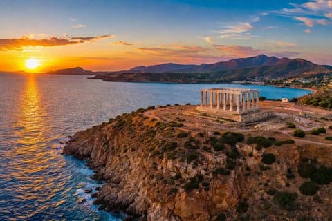 Private Temple of Poseidon Sunset & Athens Riviera Middag