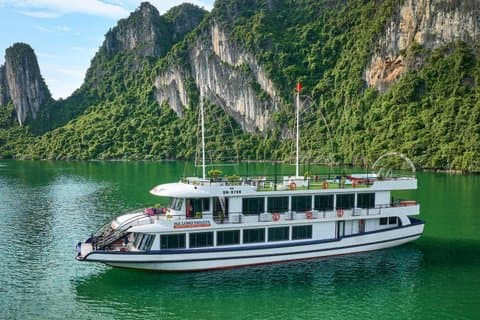 Halong Bay Luxury Day Cruise with Buffet Lunch & Sunset Party