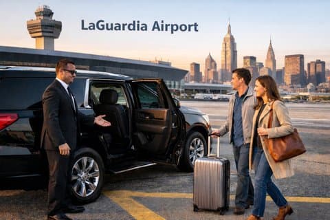 Privétransfer van La Guardia Airport naar Manhattan per Sedan SUV