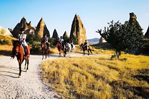 Cappadocië Paardrijervaring Zonsopgang Zonsondergang Overdag