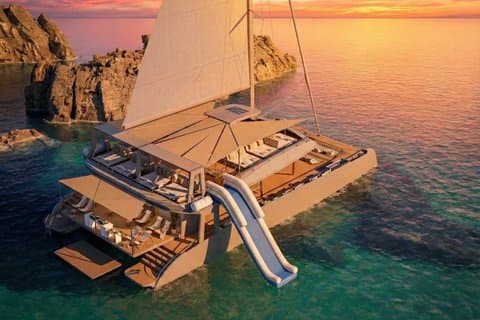 Luxury catamaran sunset walk with BBQ snorkel and VIP area