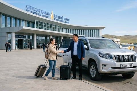 Plocka upp Chingis Khaan flygplats för att släppa av hotell i Ulaanbaatar