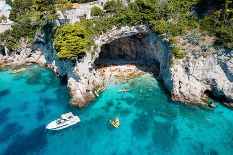 Dubrovnik Havskajaktur på ön Lokrum och Betinagrottan