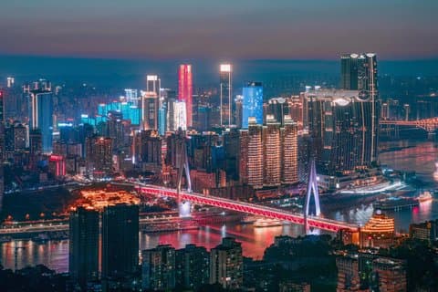 Chongqing nattvandringstur och två floder nattkryssning Eng Esp