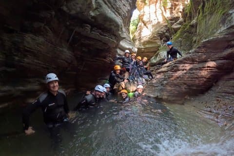 Canyoning in the Dolomites Rio Bars Jurassic Park valley (Sport)