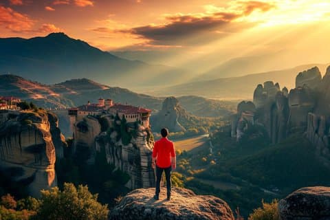 Athen : 2 - Tages Meteora Klöster & Höhlenführungen + Hotel